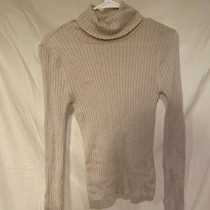 Oatmeal long sleeve mock neck